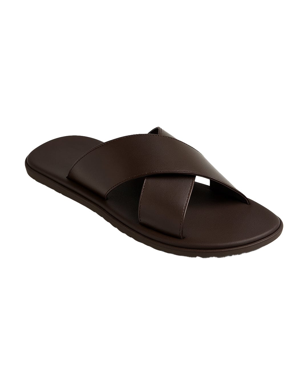Gagliardi Shoes Gagliardi Brown Shoes Sliders Cross Strap Leather