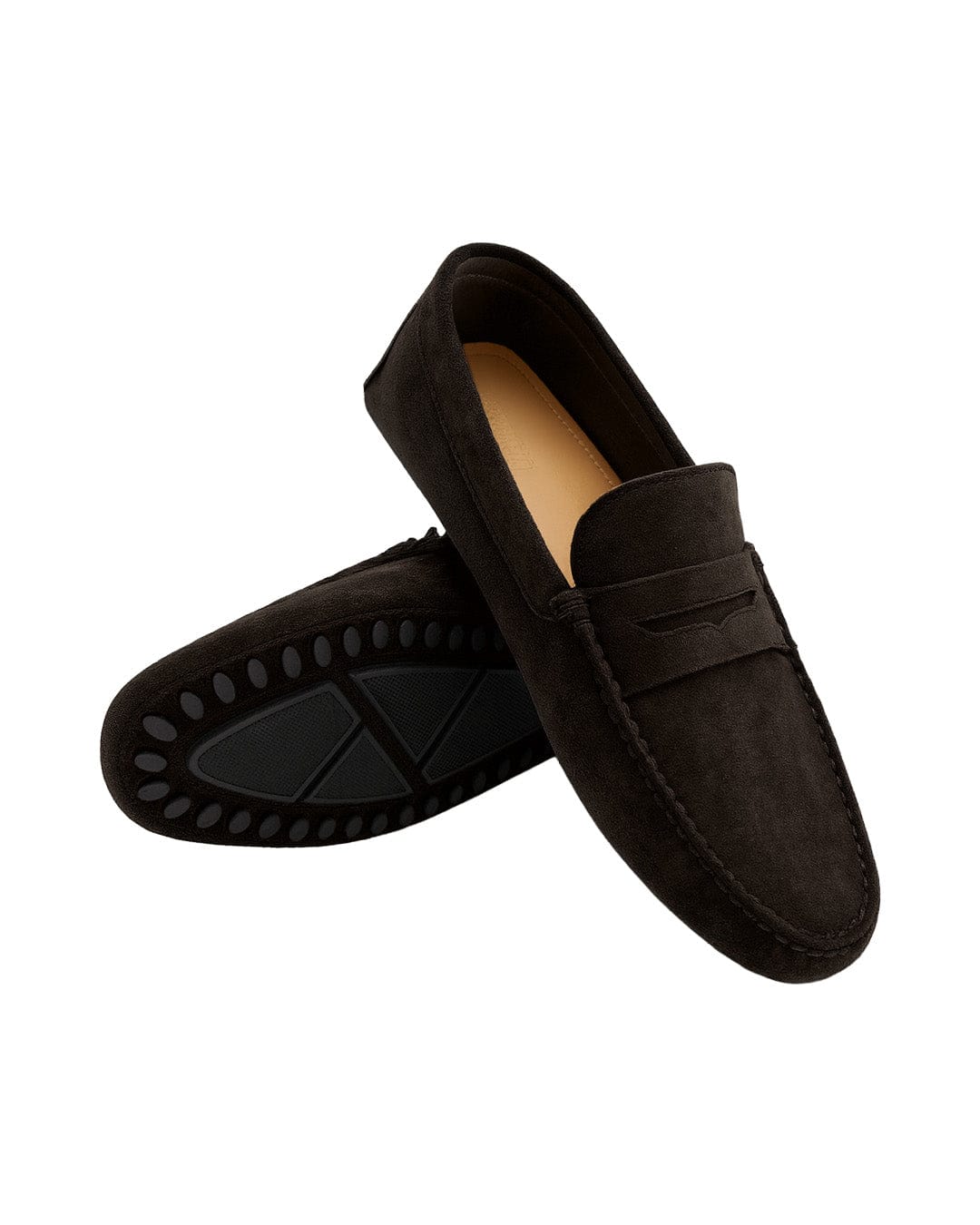 Gagliardi Shoes Gagliardi Brown Suede Shoe Driving Moccassins