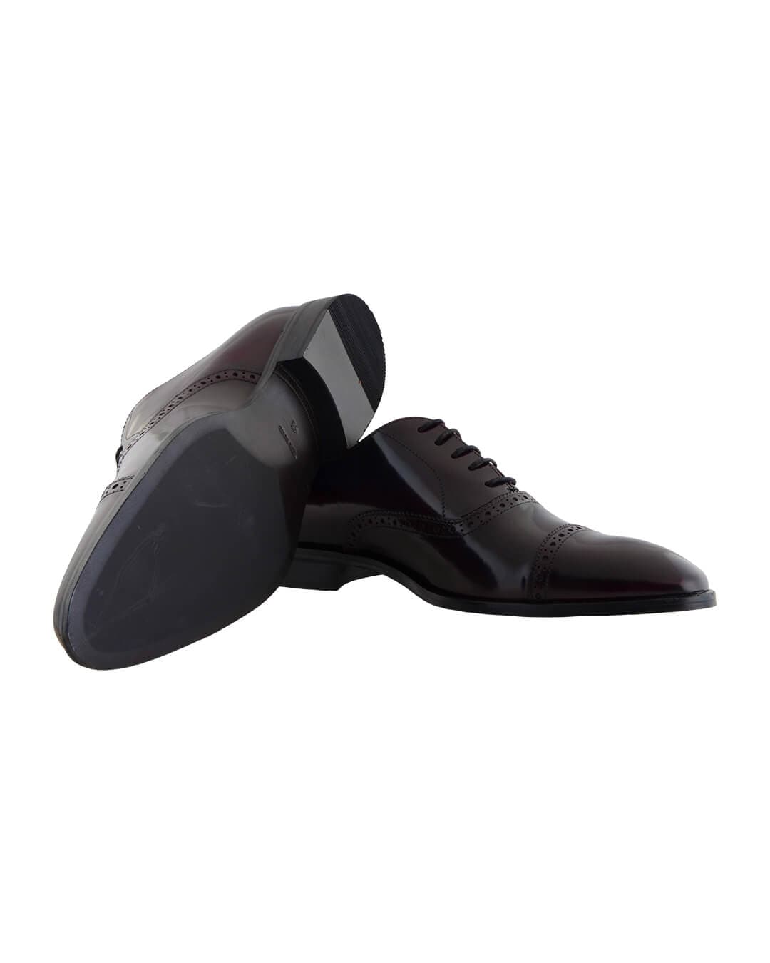 Gagliardi Shoes Gagliardi Burgundy Leather Oxford Brogues