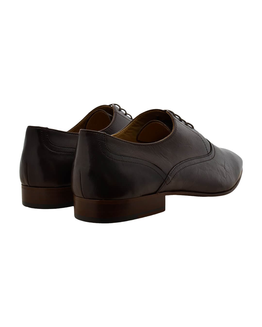 Gagliardi Shoes Gagliardi Dark Brown Leather Lace Up Shoes