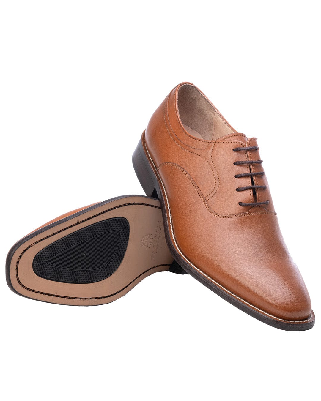 Gagliardi Shoes Gagliardi Leather Lace-Up Classic Tan Shoes