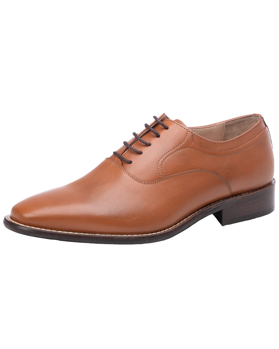 Gagliardi Shoes Gagliardi Leather Lace-Up Classic Tan Shoes