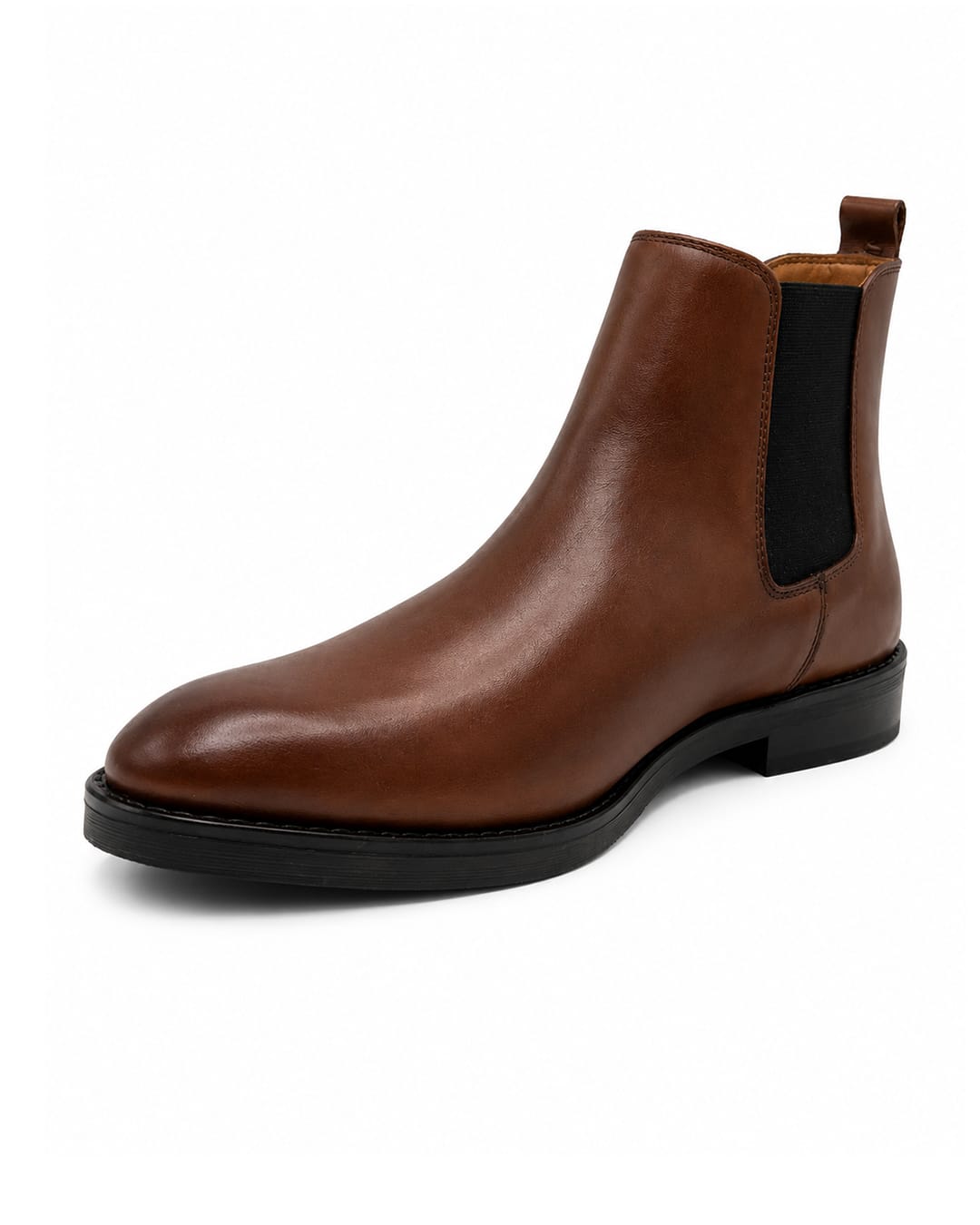Gagliardi Shoes Gagliardi Tan Leather Chelsea Boots with Stud Sole