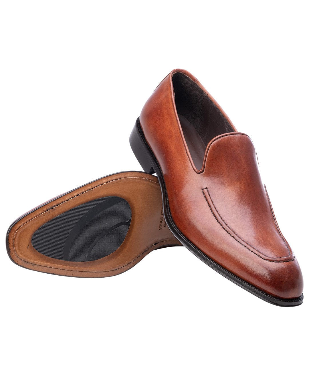 Gagliardi Shoes Gagliardi Tan Made in Italy Apron Front Loafers