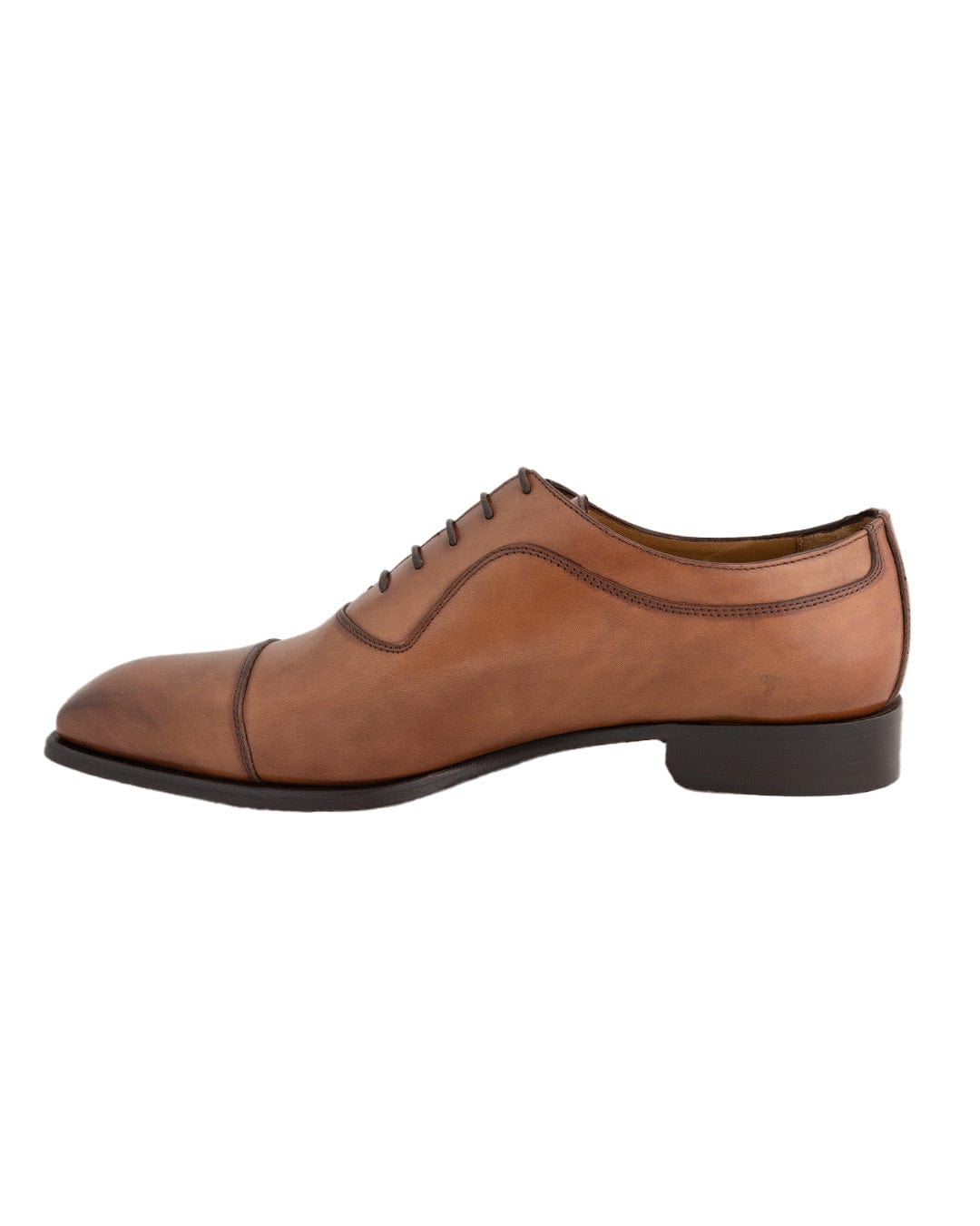 Gagliardi Shoes Gagliardi Tan Made in Italy Toe Cap Oxford Shoes