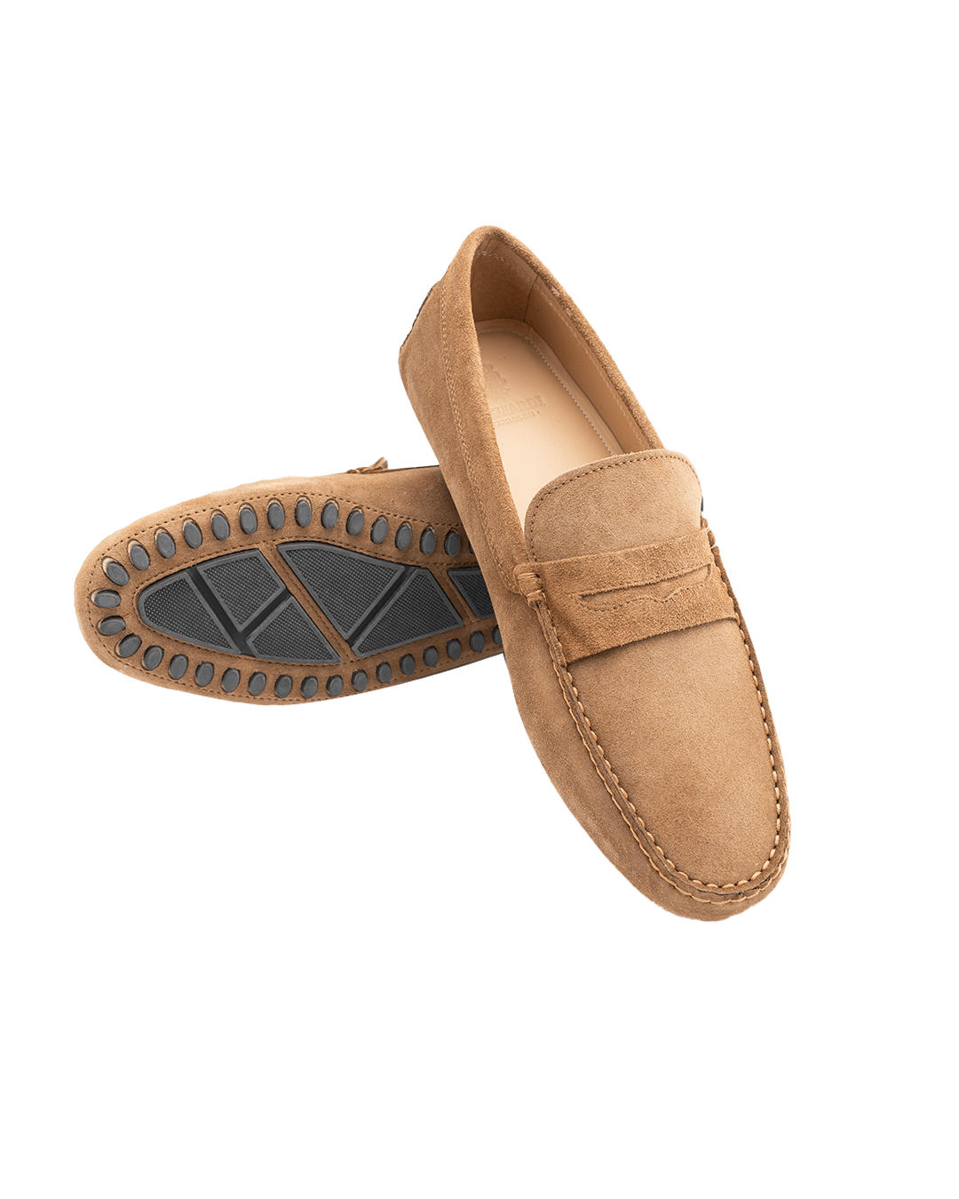 Gagliardi Shoes Gagliardi Tan Suede Shoe Driving Moccassins