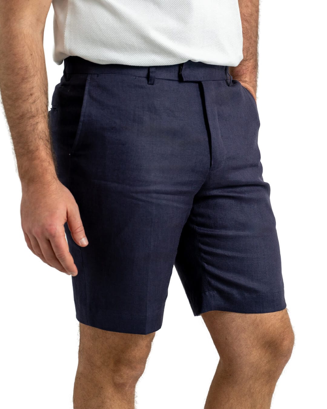Gagliardi Shorts Gagliardi Navy Linen Shorts