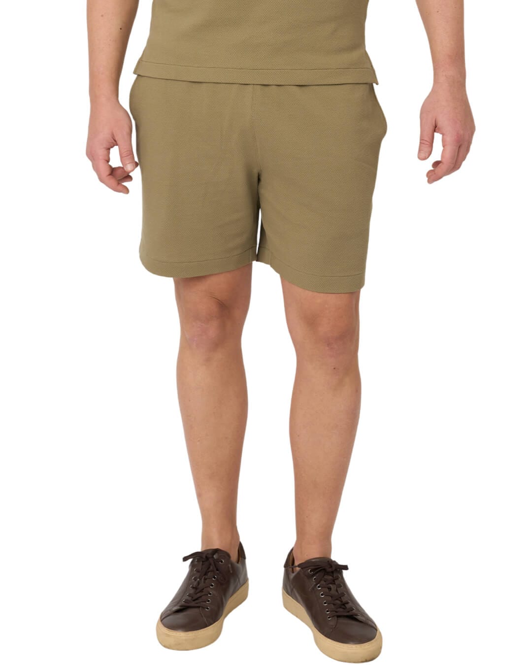 Gagliardi Shorts Gagliardi Olive Popcorn Texture Shorts