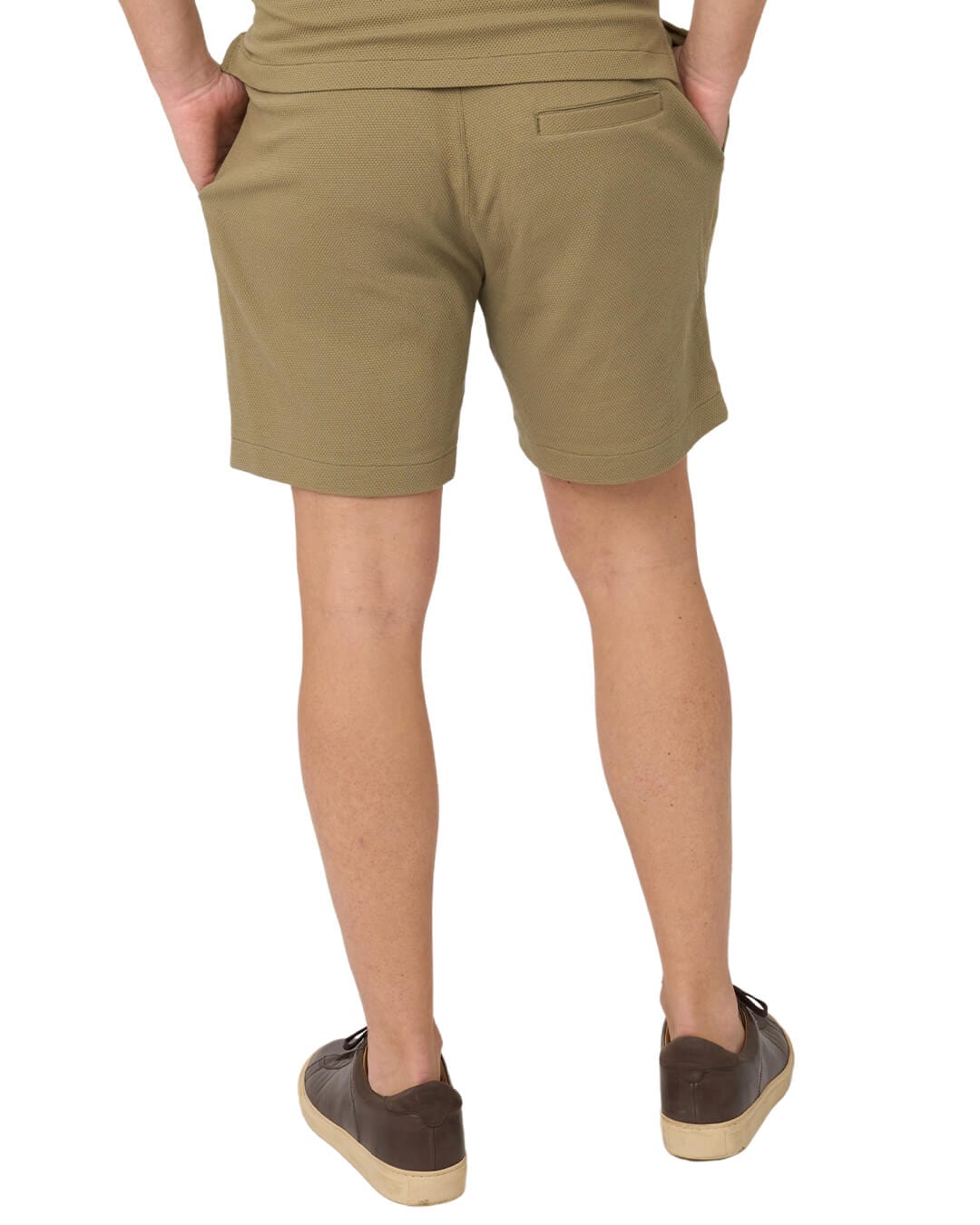 Gagliardi Shorts Gagliardi Olive Popcorn Texture Shorts