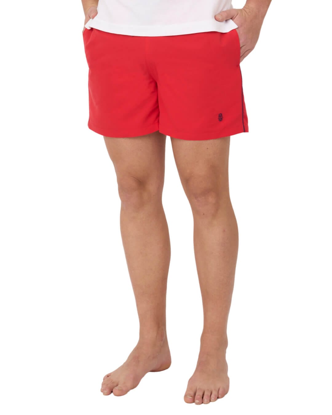 Gagliardi Shorts Gagliardi Red Piped Swim Shorts