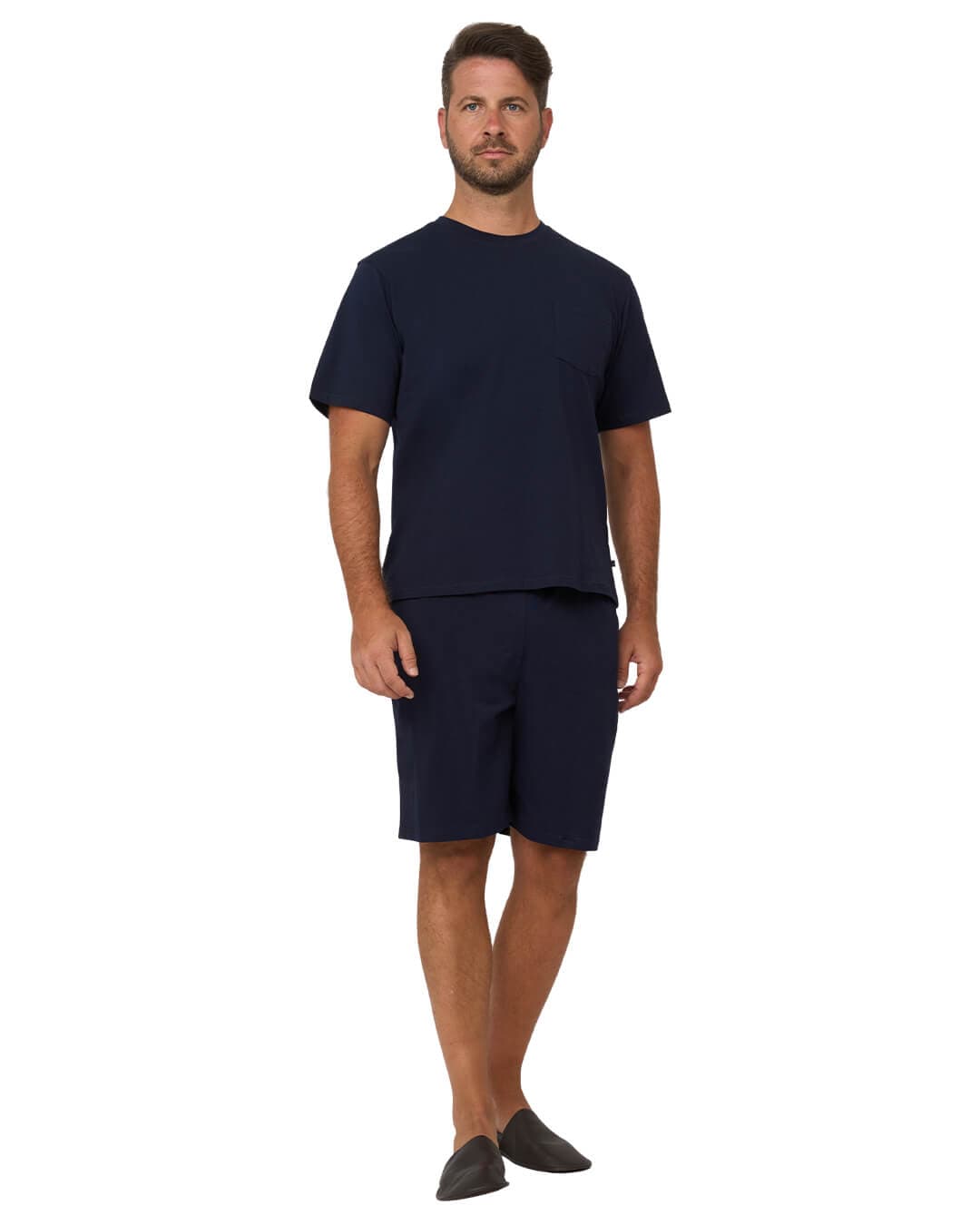 Gagliardi Sleepwear Gagliardi Navy 2-Piece Set Short Pyjamas