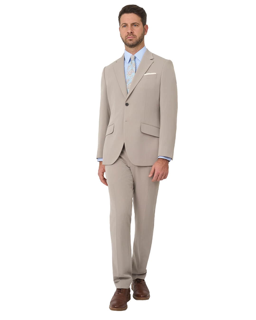 Gagliardi Suits Gagliardi Beige Suit Machine Washable Gabardine
