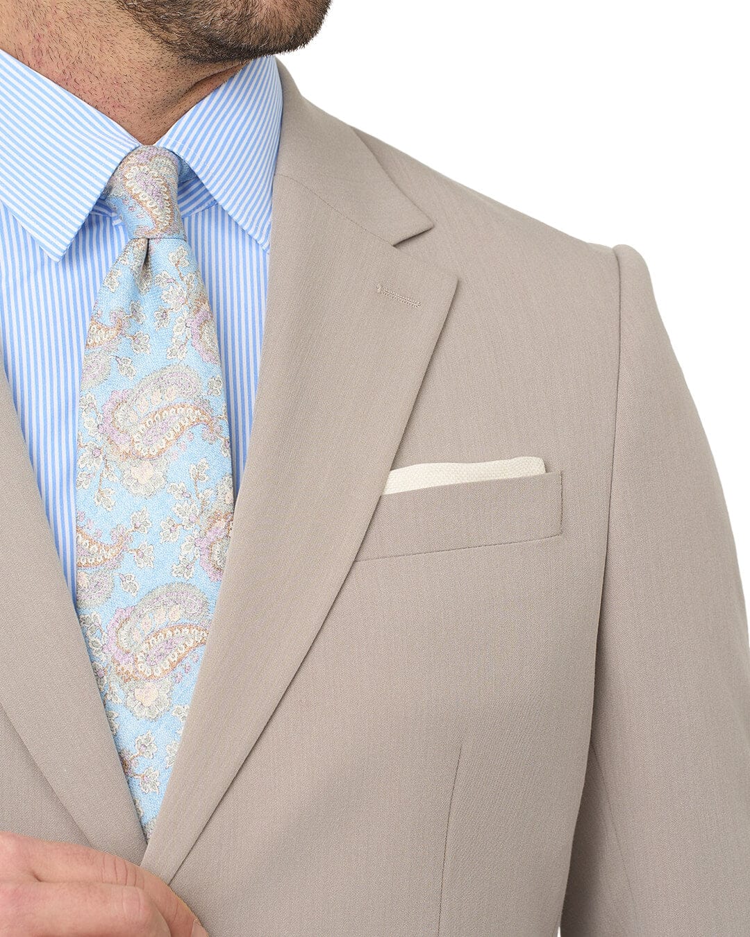 Gagliardi Suits Gagliardi Beige Suit Machine Washable Gabardine
