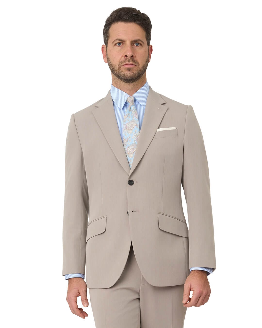 Gagliardi Suits Gagliardi Beige Suit Machine Washable Gabardine