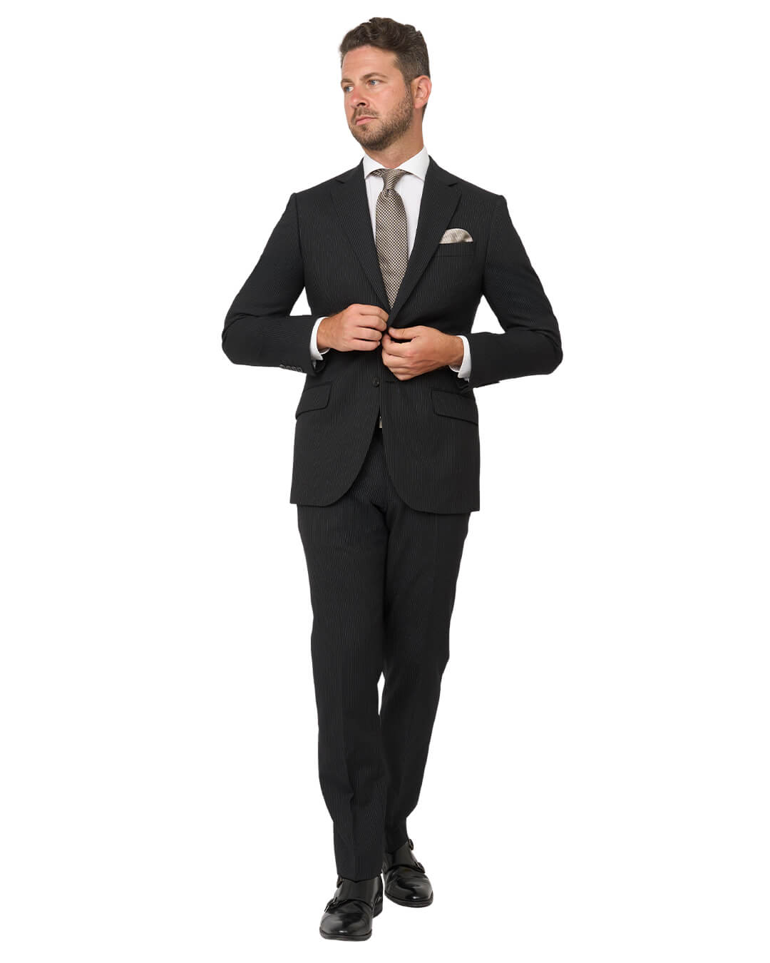 Gagliardi Suits Gagliardi Black Fine Stripe Suit