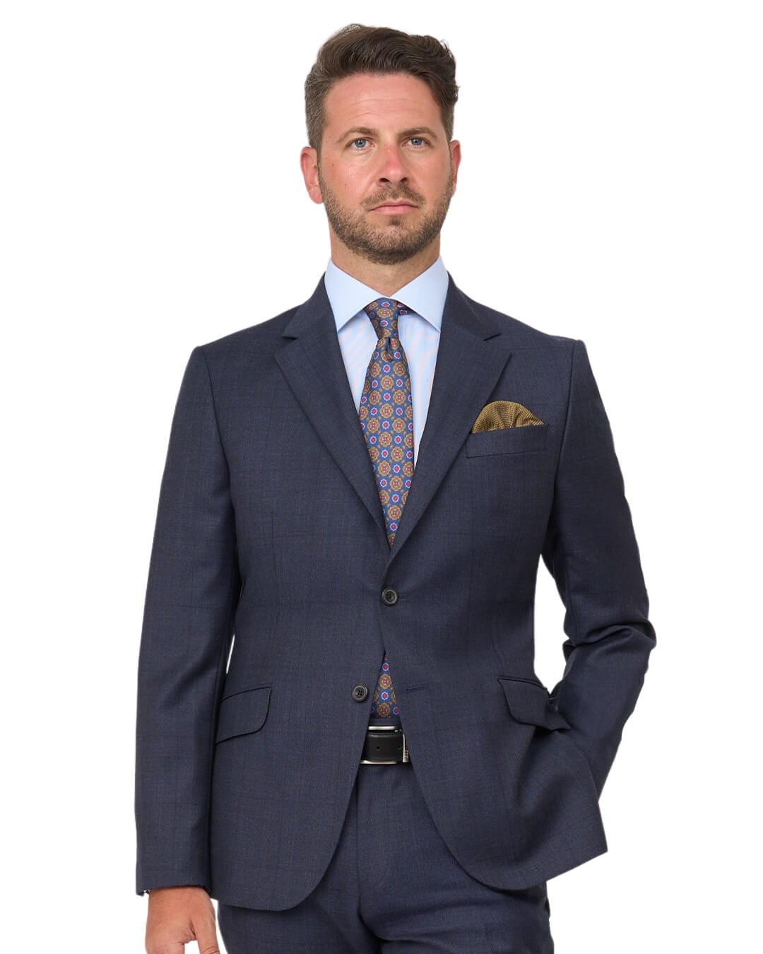 Gagliardi Suits Gagliardi Blue Check Sharkskin Suit