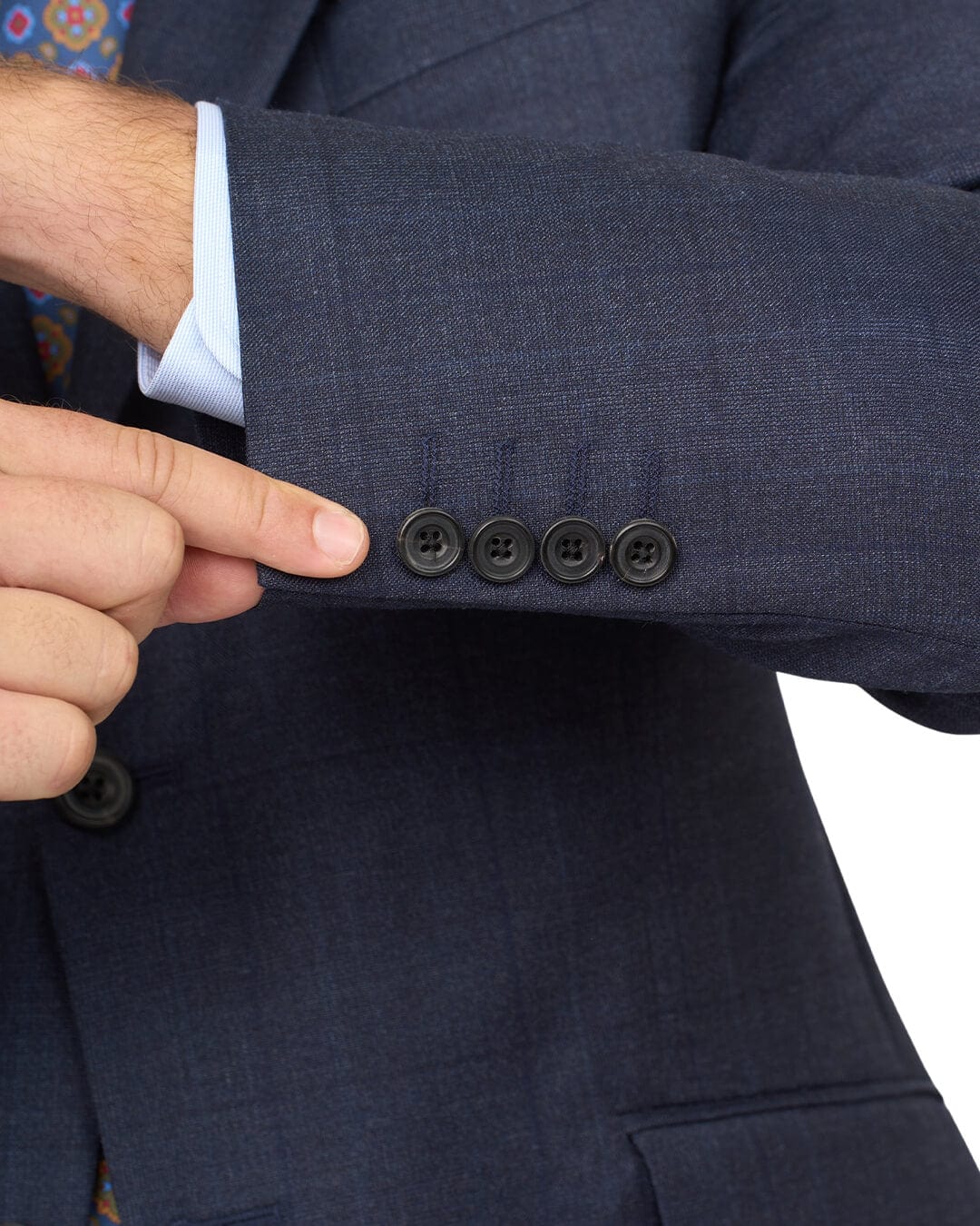 Gagliardi Suits Gagliardi Blue Check Sharkskin Suit