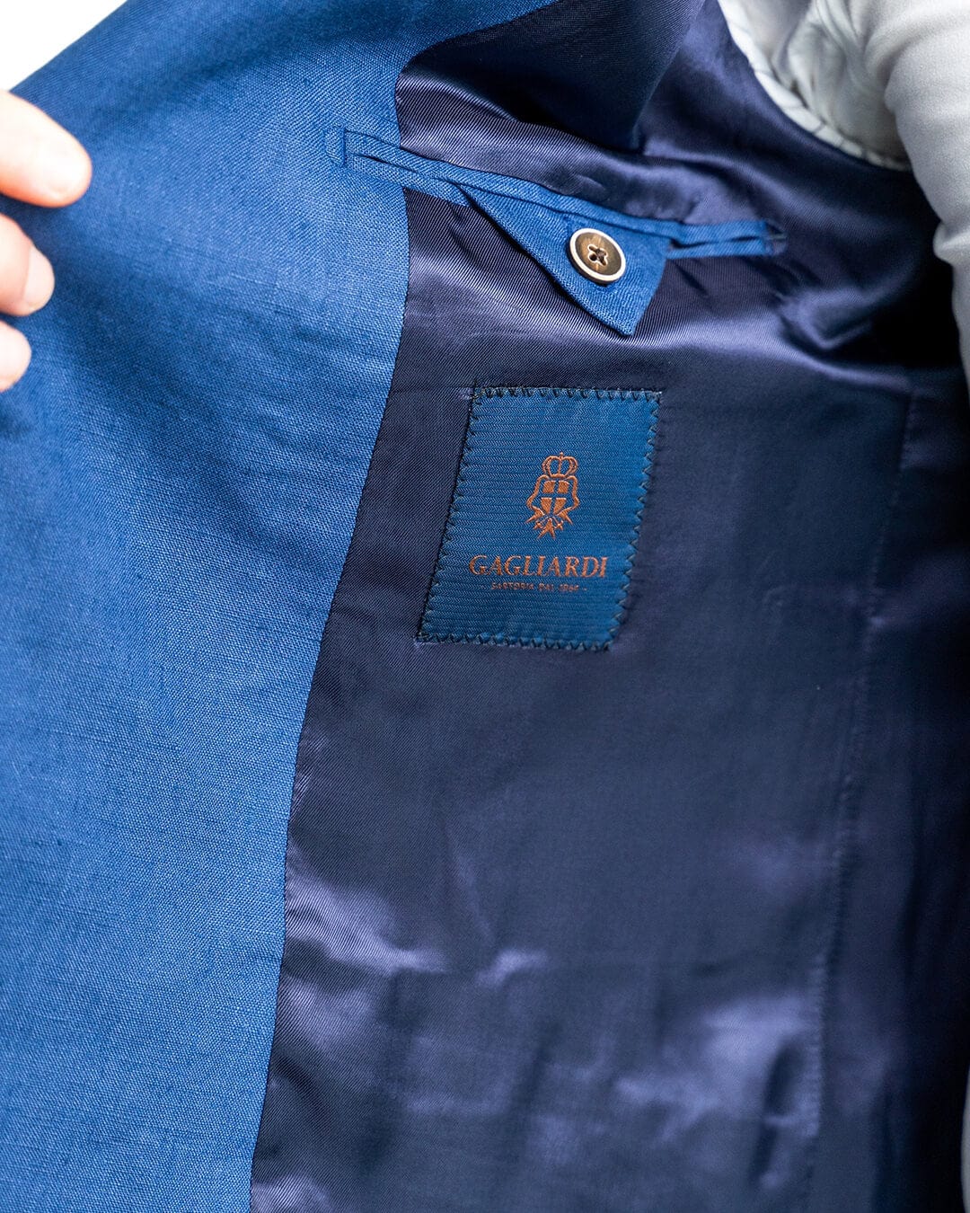 Gagliardi Suits Gagliardi Blue Duca Visconti di Modrone Italian Linen Suit