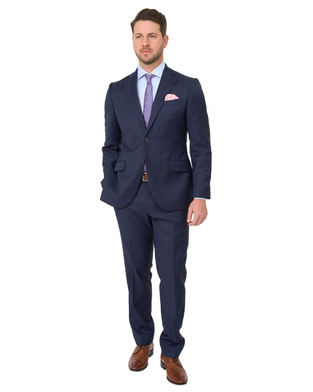 Gagliardi Suits Gagliardi Blue F.Lli Cerruti Super 130S Sharkskin Suit