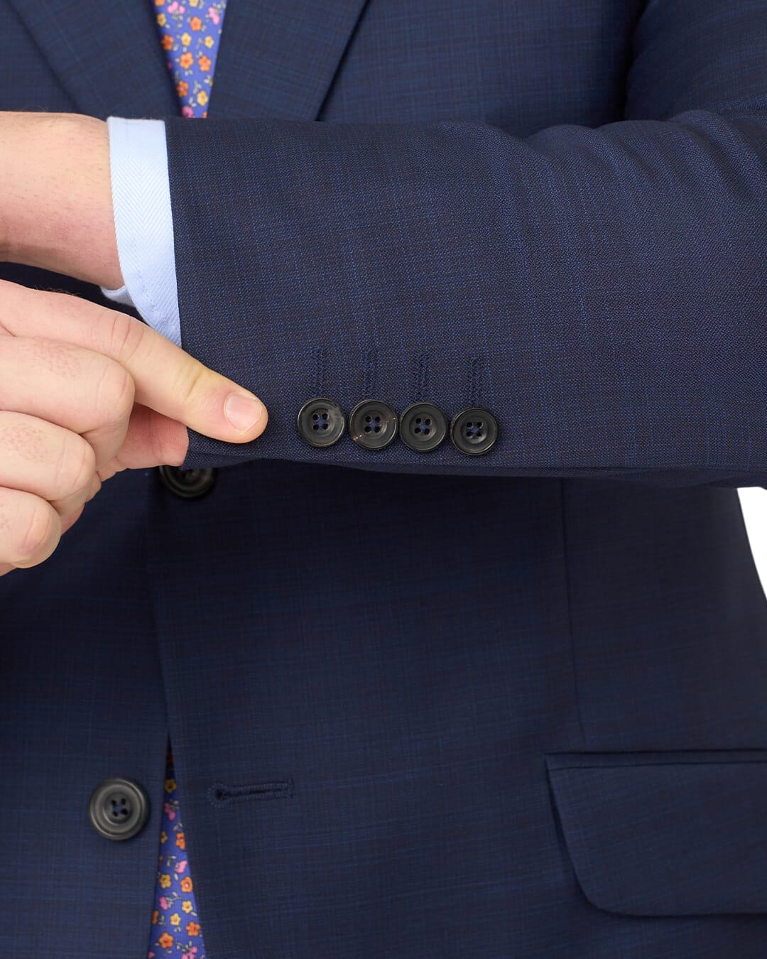 Gagliardi Suits Gagliardi Blue F.Lli Cerruti Super 130S Sharkskin Suit