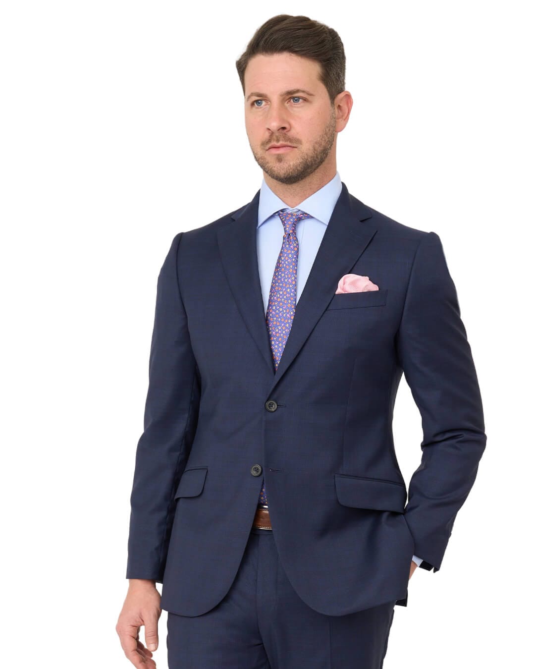 Gagliardi Suits Gagliardi Blue F.Lli Cerruti Super 130S Sharkskin Suit