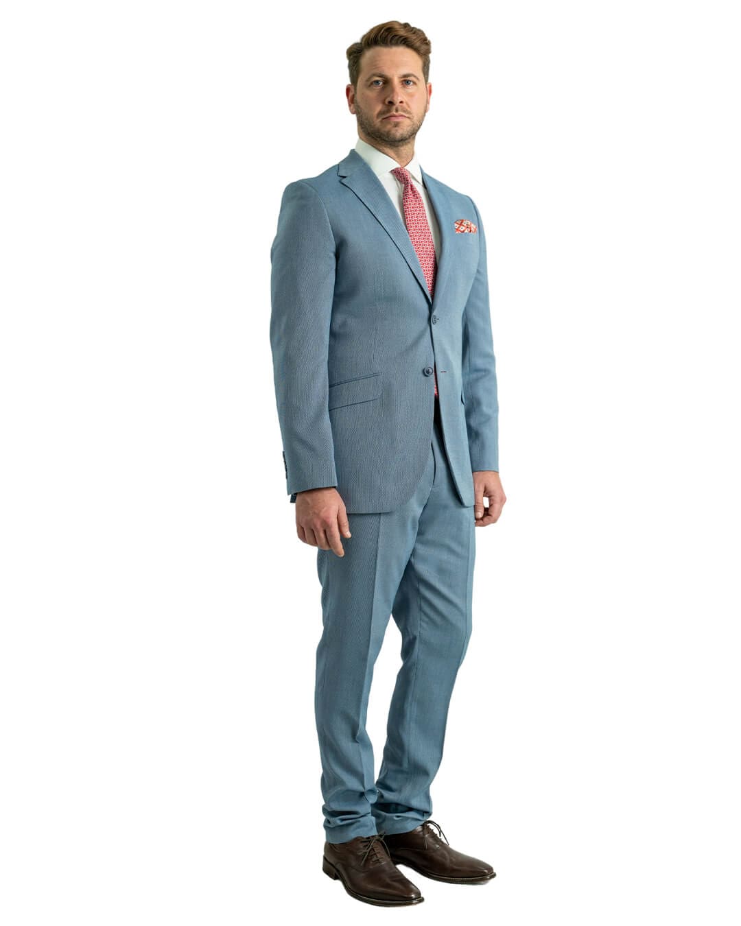 Gagliardi Suits Gagliardi Blue Machine Washable Birdseye Suit