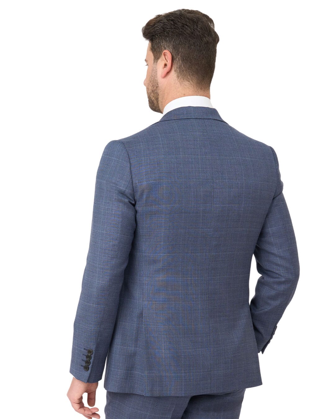 Gagliardi Suits Gagliardi Blue Natural Stretch Sharkskin Check Suit