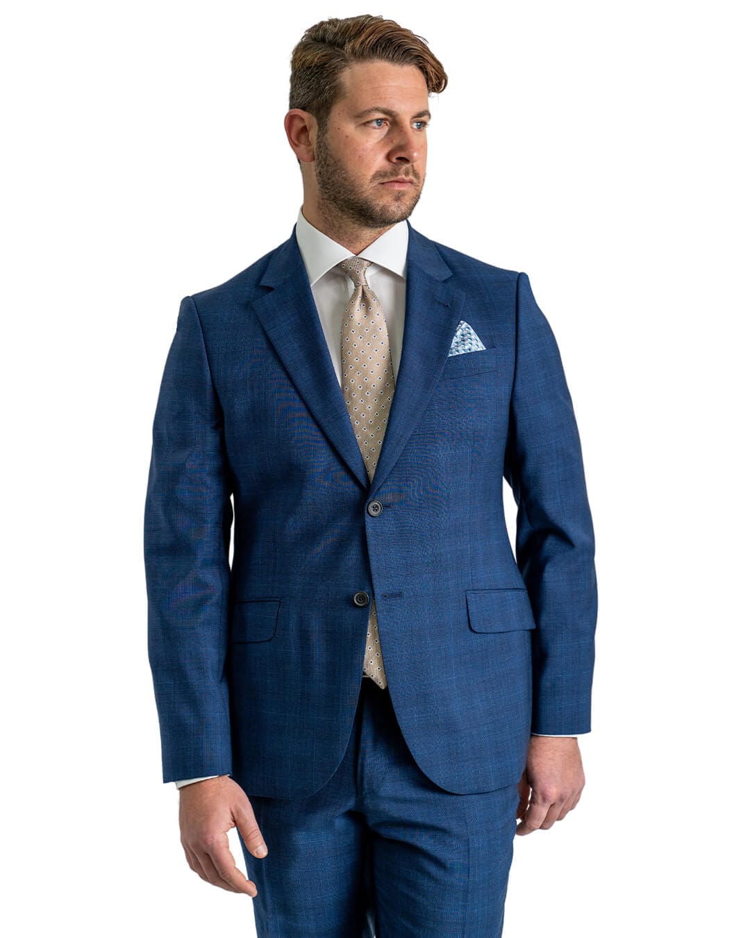 Gagliardi Suits Gagliardi Blue Reda Super 110s Tonal Check Suit