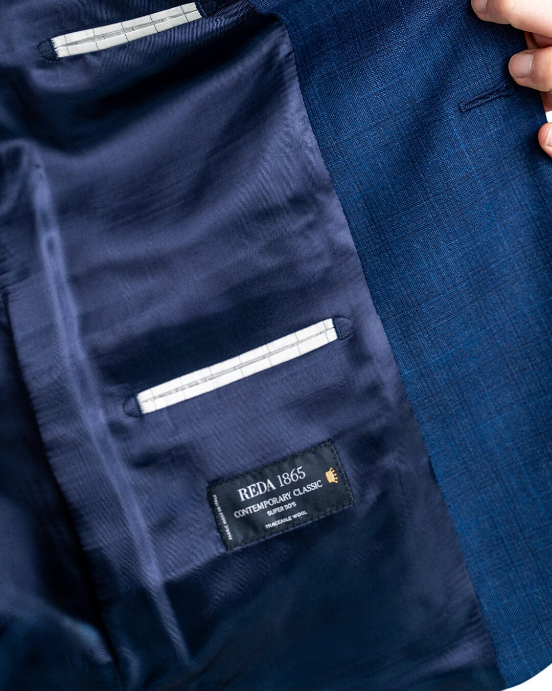 Gagliardi Suits Gagliardi Blue Reda Super 110s Tonal Check Suit