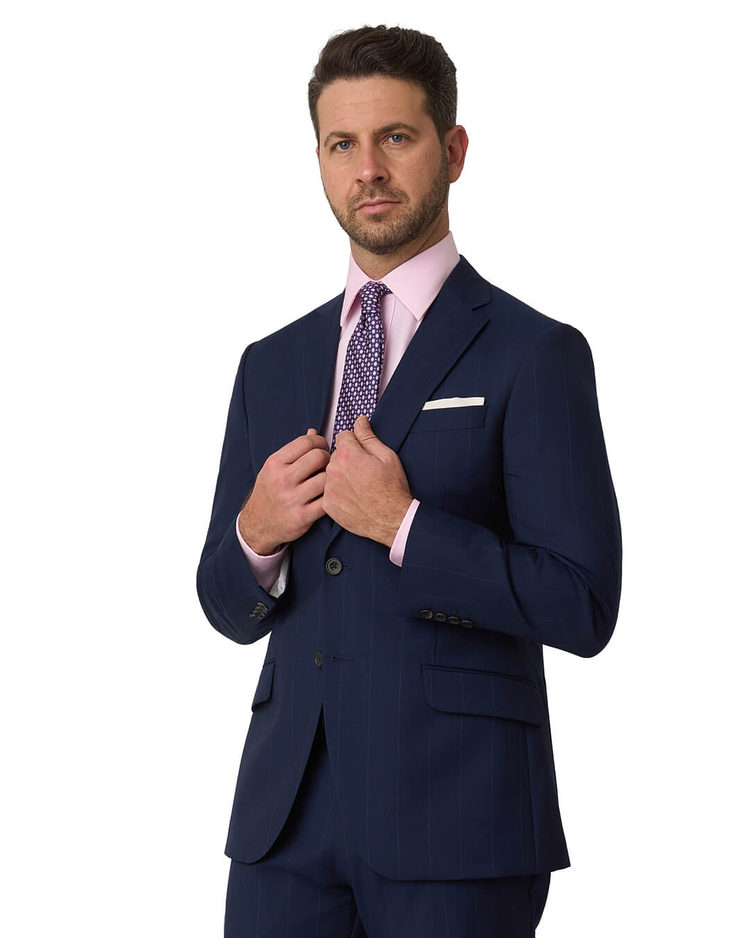 Gagliardi Suits Gagliardi Blue Suit Zegna Tropical Stripe