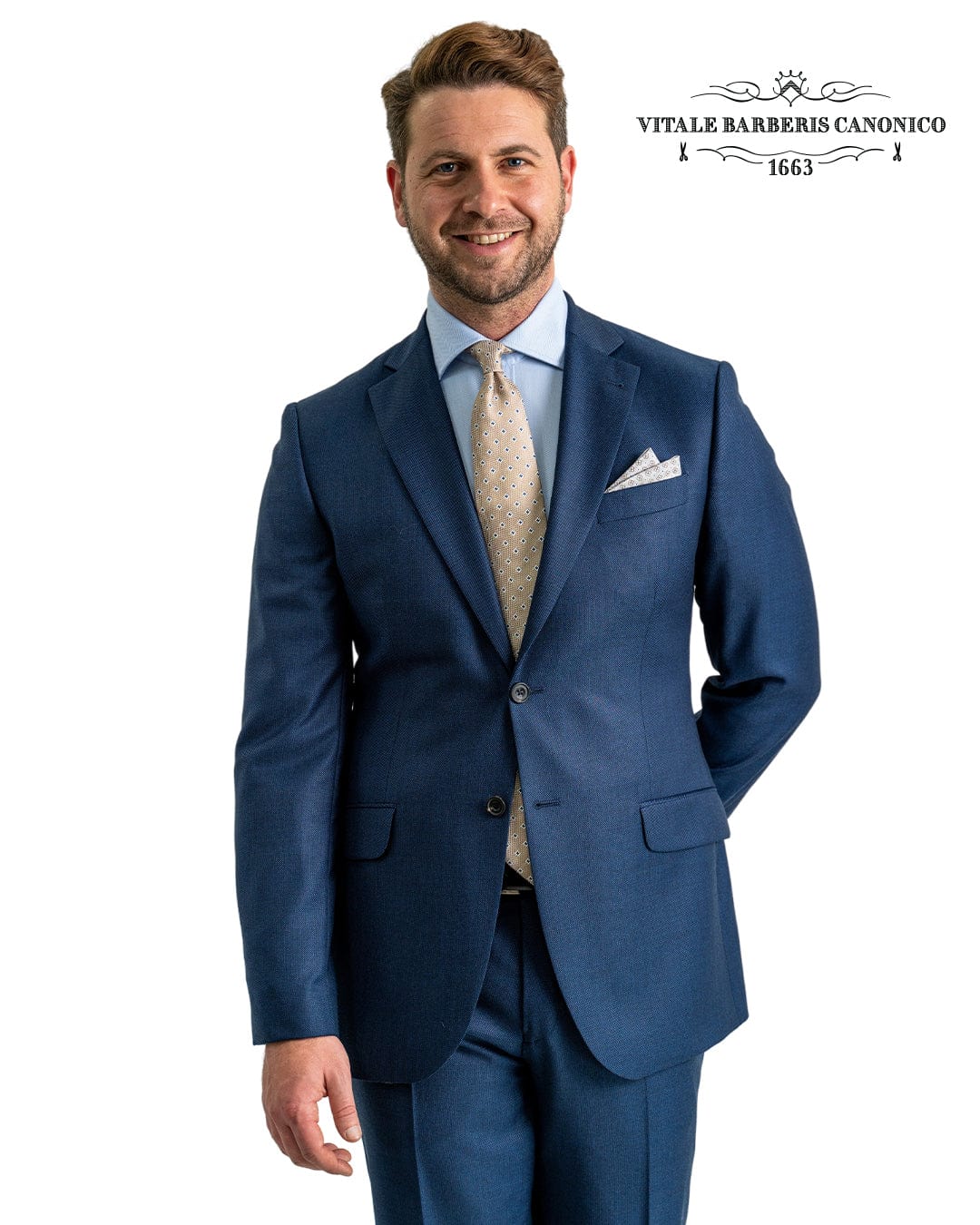 Gagliardi Suits Gagliardi Blue Vitale Barberis Canonico Super 110s Birdseye Suit