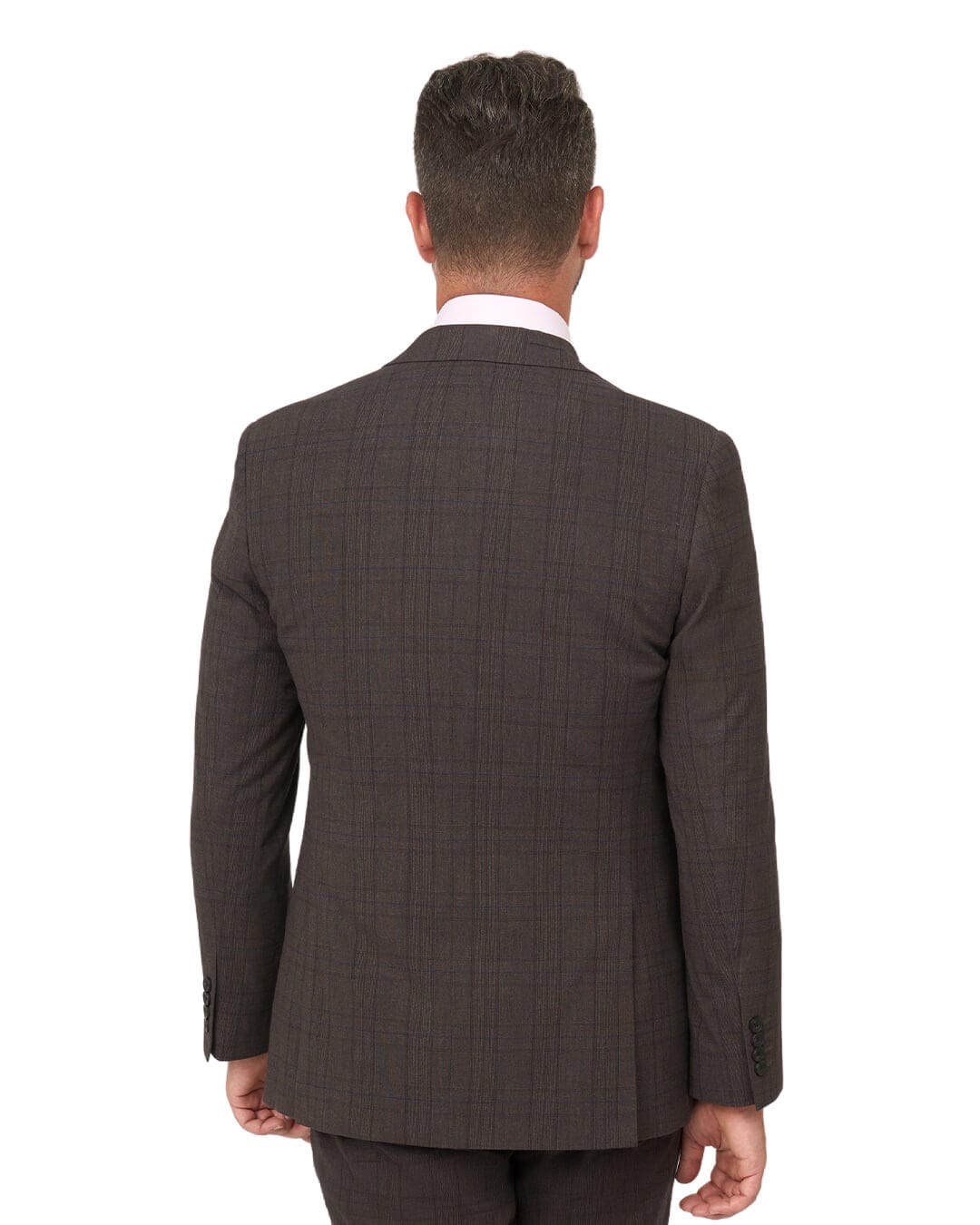Gagliardi Suits Gagliardi Brown Check Machine Washable Suit