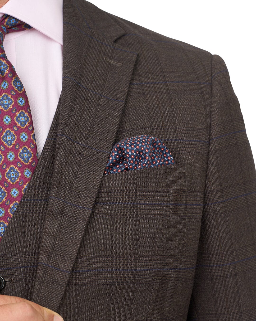 Gagliardi Suits Gagliardi Brown Check Machine Washable Suit