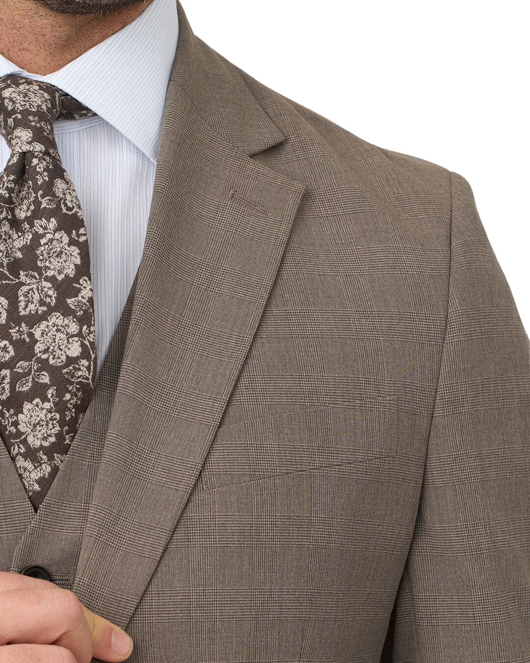 Gagliardi Suits Gagliardi Brown Suit Machine Washable Check