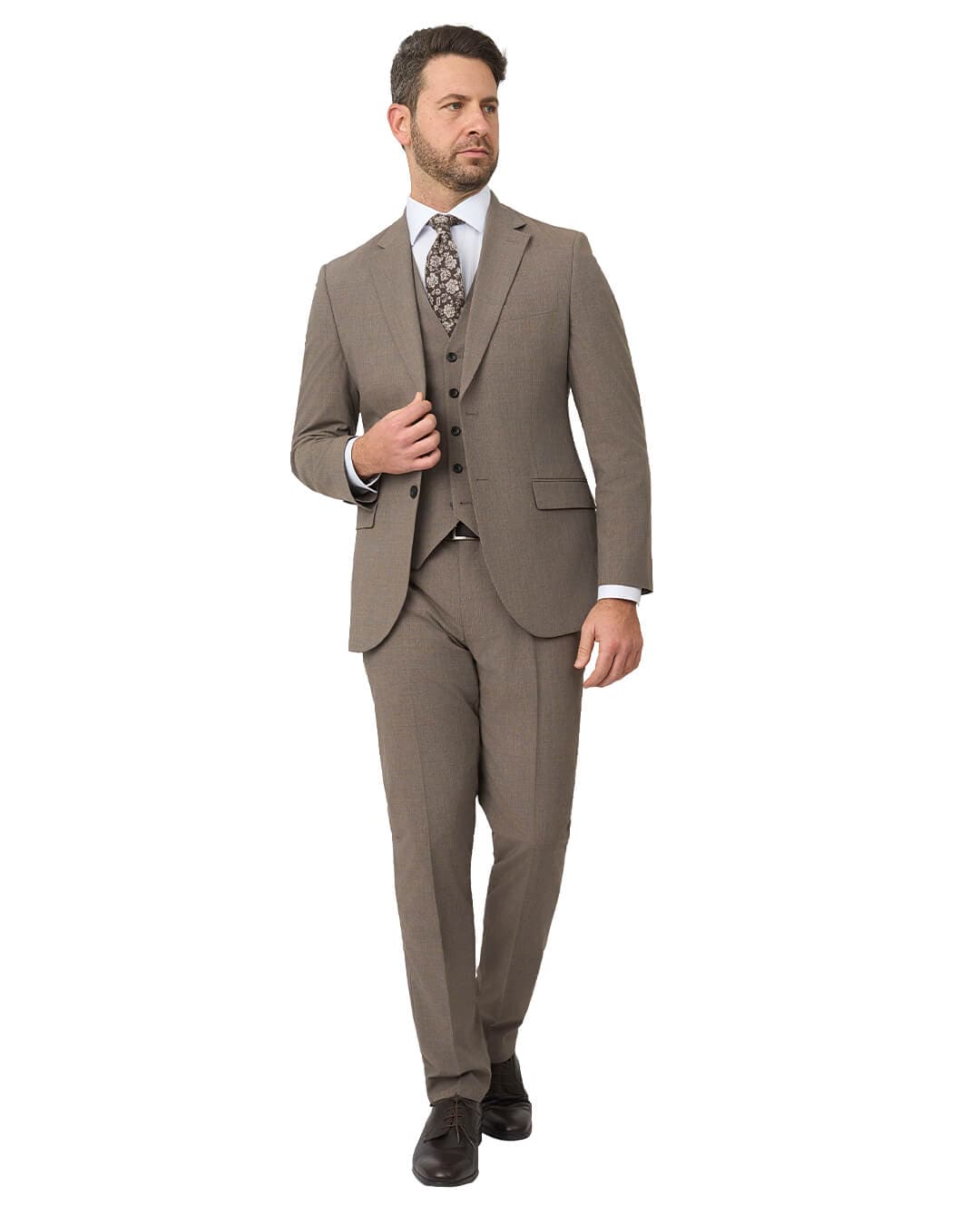 Gagliardi Suits Gagliardi Brown Suit Machine Washable Check