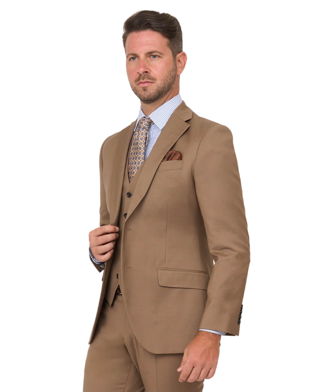 Gagliardi Suits Gagliardi Camel Gabardine Super 110s Suit