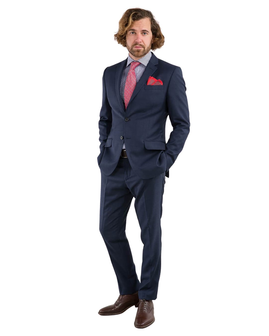 Gagliardi Suits Gagliardi Cloth Ermenegildo Zegna Navy Tonal Check Suit