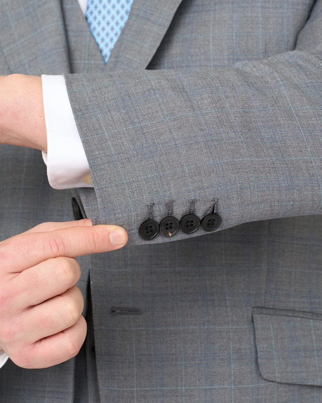 Gagliardi Suits Gagliardi Grey Check Natural Stretch Suit