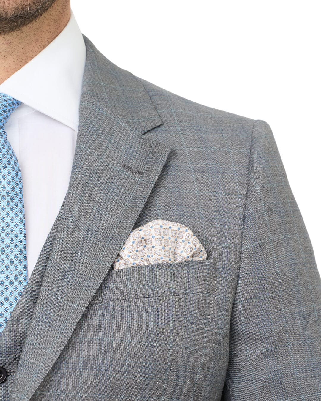 Gagliardi Suits Gagliardi Grey Check Natural Stretch Suit