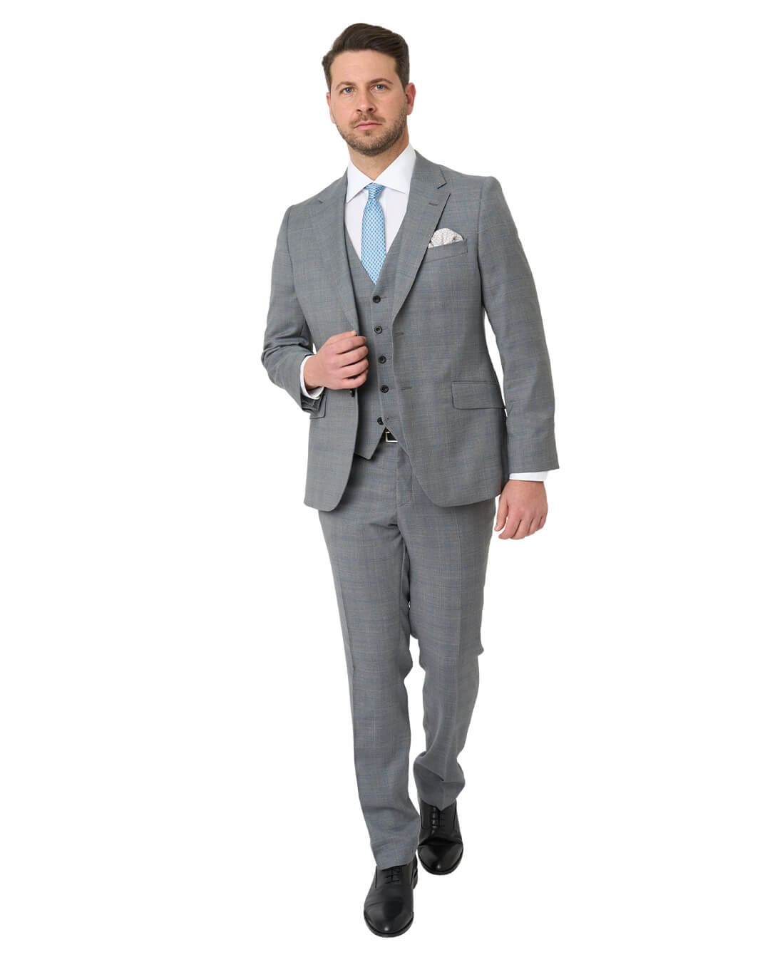 Gagliardi Suits Gagliardi Grey Check Natural Stretch Suit