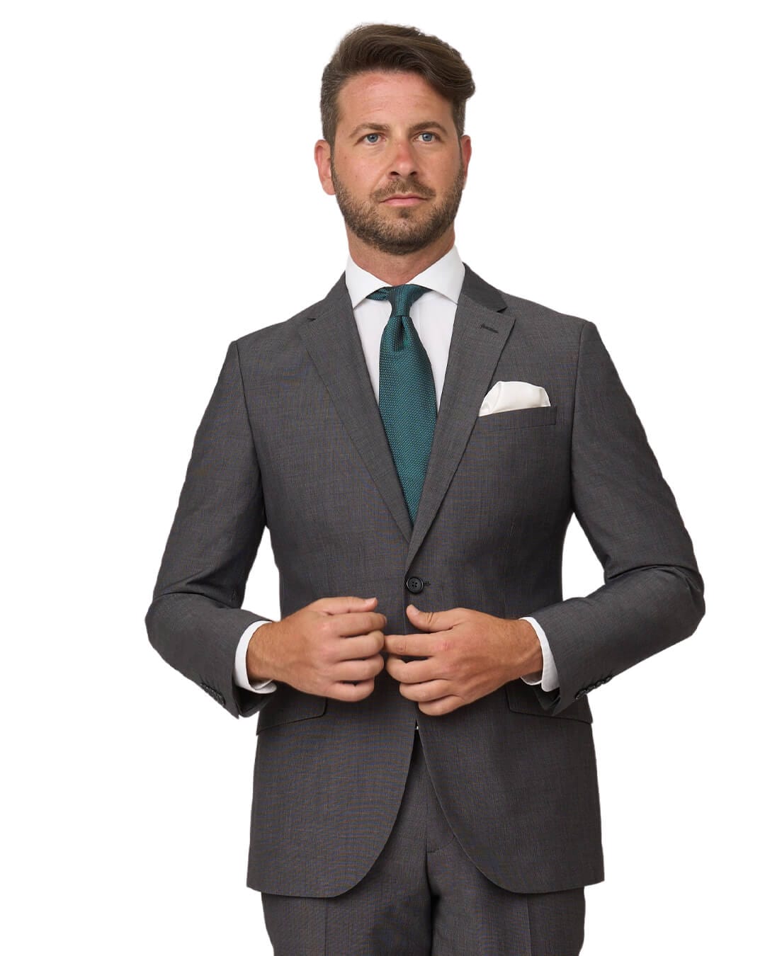 Gagliardi Suits Gagliardi Grey End on End Machine Washable Suit