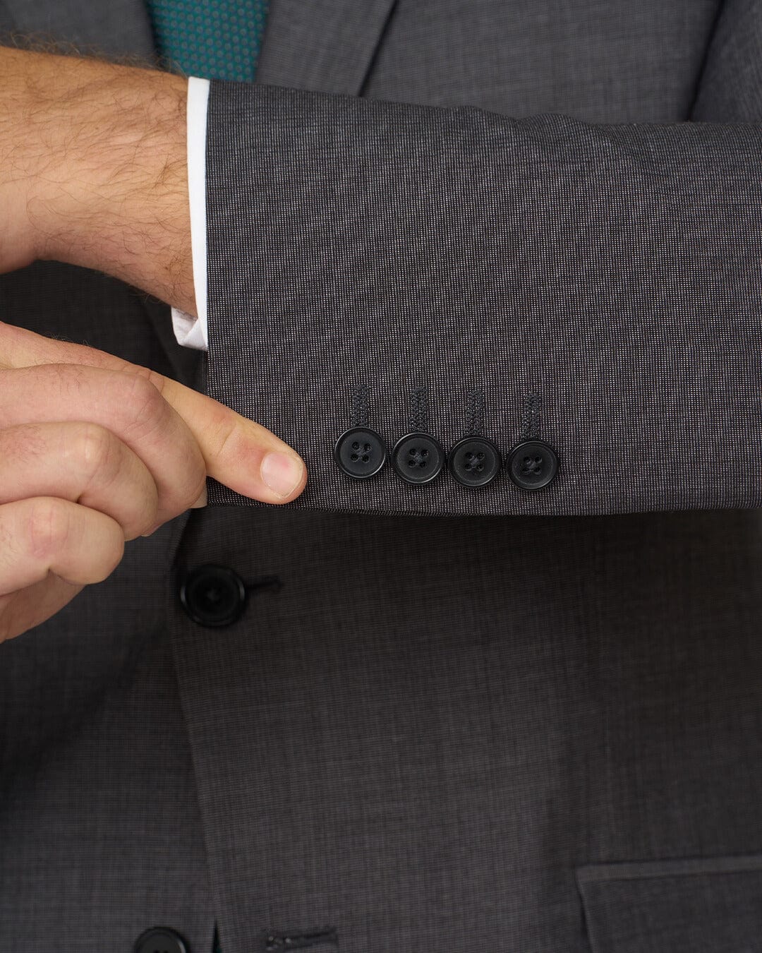 Gagliardi Suits Gagliardi Grey End on End Machine Washable Suit