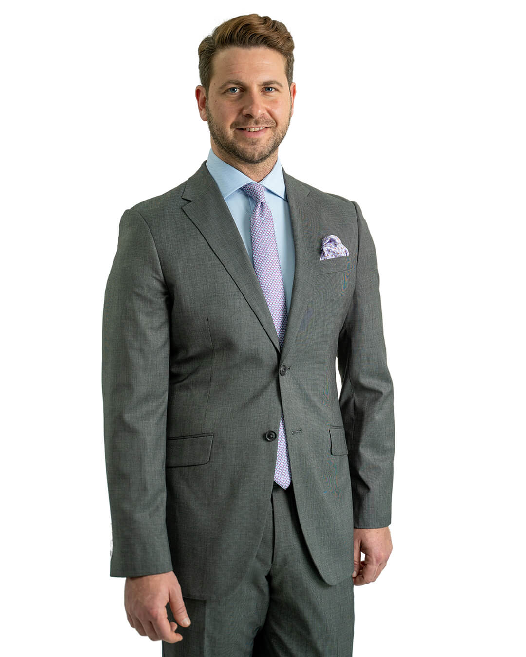 Gagliardi Suits Gagliardi Grey Machine Washable End On End Suit