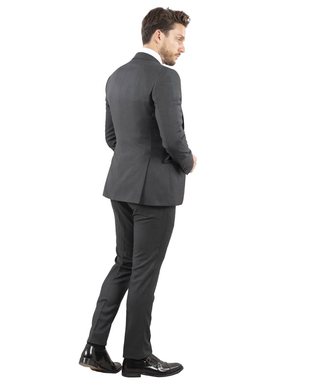 Gagliardi Suits Gagliardi Grey Suit Di Fabio Charcoal Grey Birdseye Super 130S