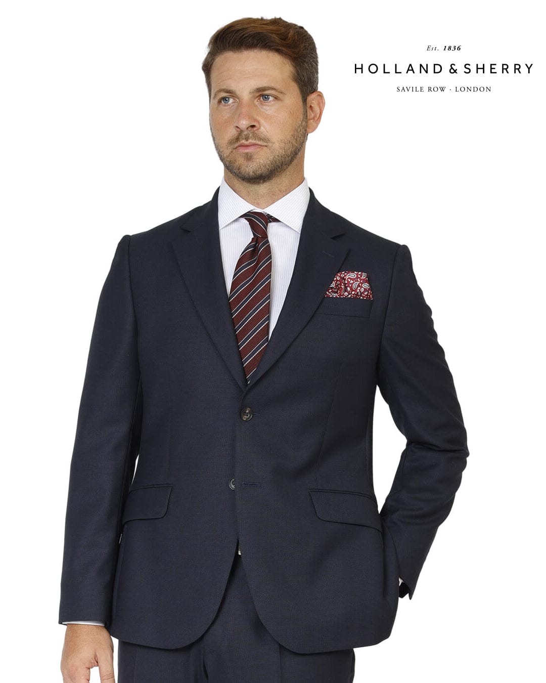 Gagliardi Suits Gagliardi Navy Holland &amp; Sherry Birdseye Suit