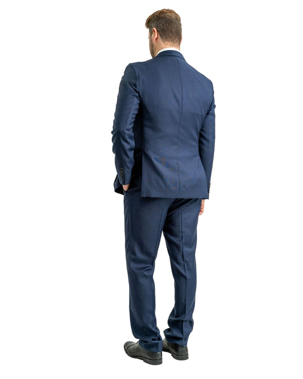 Gagliardi Navy Lanificio Ing. Loro Piana Natural Stretch Tonal Check ...