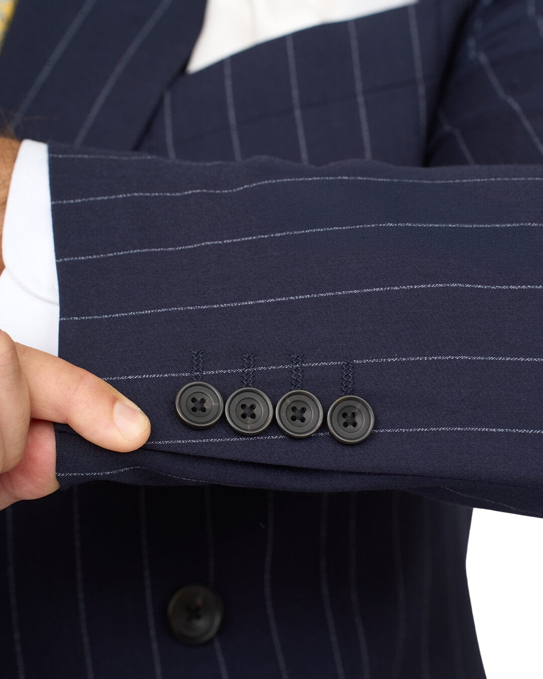 Gagliardi Suits Gagliardi Navy Stripe Double Breasted Machine Washable Suit