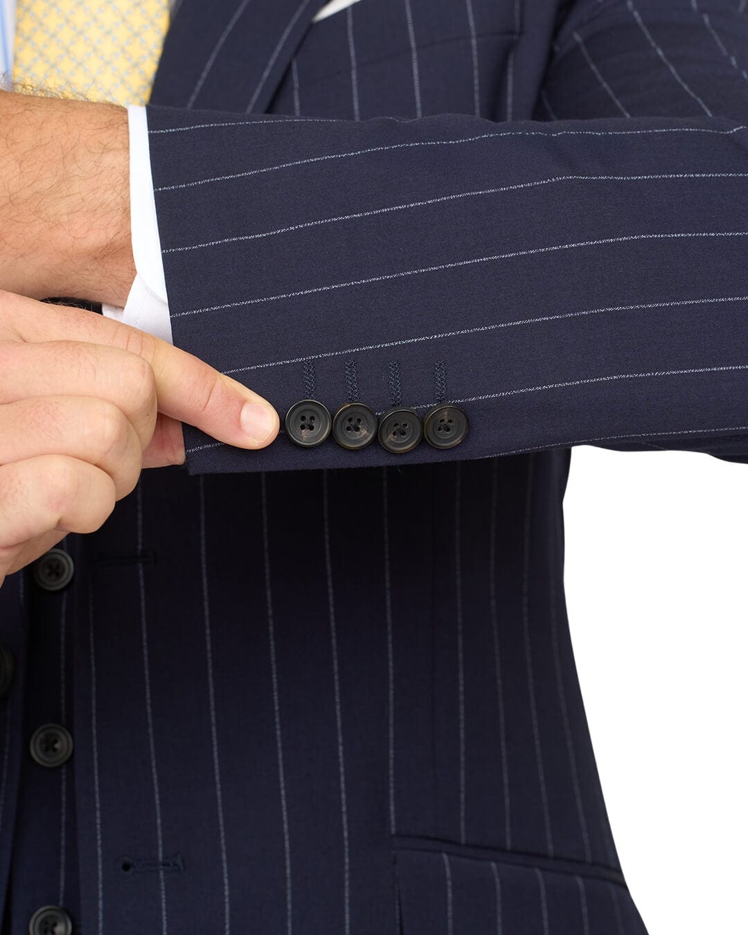 Gagliardi Suits Gagliardi Navy Striped Machine Washable Suit