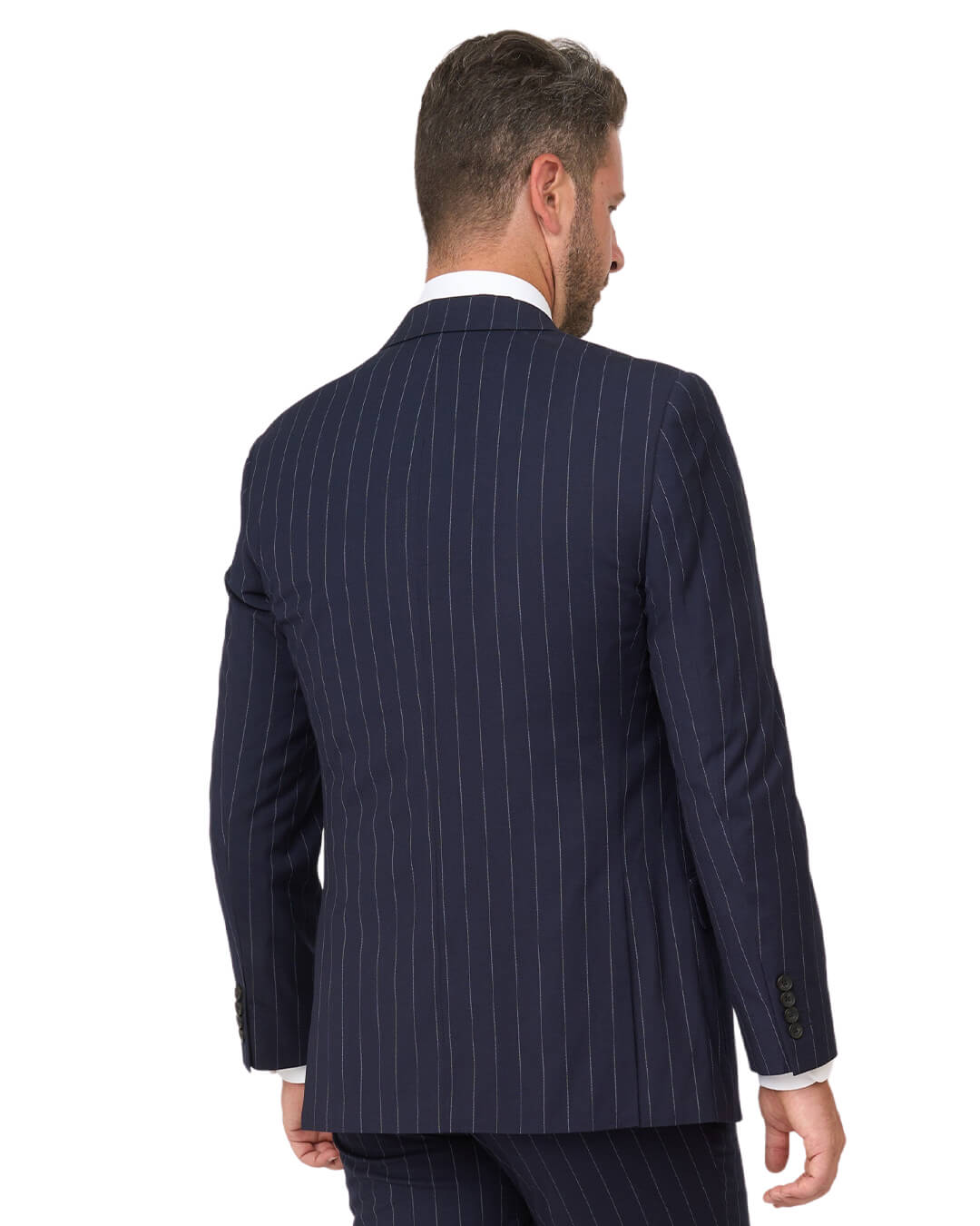 Gagliardi Suits Gagliardi Navy Striped Machine Washable Suit