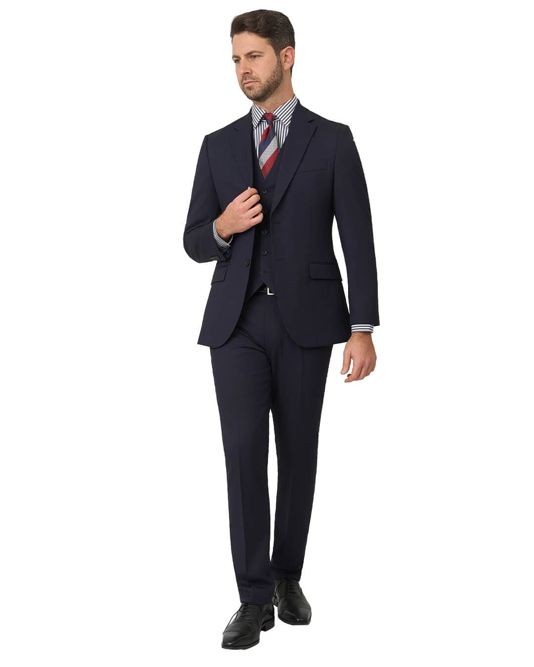 Gagliardi Suits Gagliardi Navy Suit Machine Washable Pindot